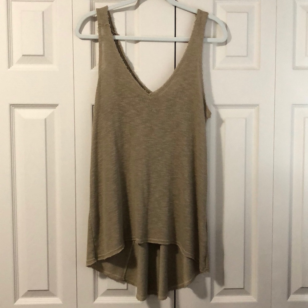 Tan knit tank